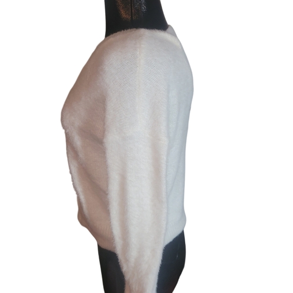 Jessica Simpson White V-Neck Soft Sweater S - Picture 5 of 7